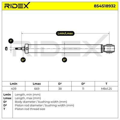 Shock Absorber RIDEX 854S18932 854S18932 - photo 8