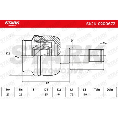 Joint Kit, Drive Shaft Stark SKJK-0200672 SKJK-0200672 - photo 6