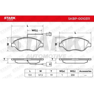 Brake Pads Set Stark SKBP-0010311 SKBP-0010311 - photo 3