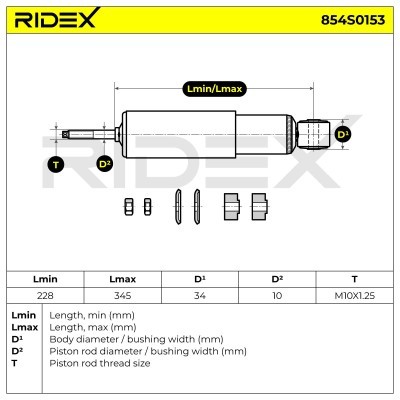 Shock Absorber RIDEX 854S0153 854S0153 - photo 4