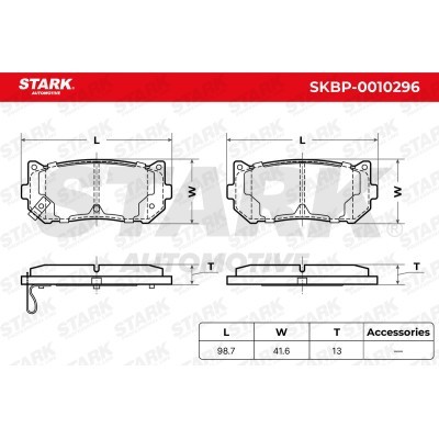 Brake Pads Set Stark SKBP-0010296 SKBP-0010296 - photo 6