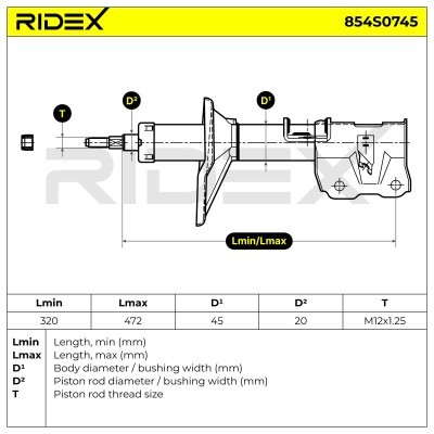 Shock Absorber RIDEX 854S0745 854S0745 - photo 8