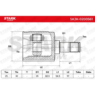 Joint Kit, Drive Shaft Stark SKJK-0200561 SKJK-0200561 - photo 6