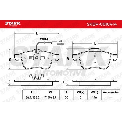 Brake Pads Set Stark SKBP-0010414 SKBP-0010414 - photo 3
