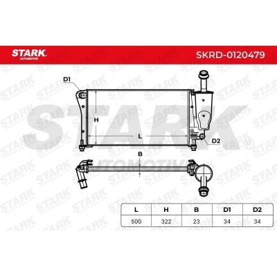 Radiator, Engine Cooling Stark SKRD-0120479 SKRD-0120479 - photo 8