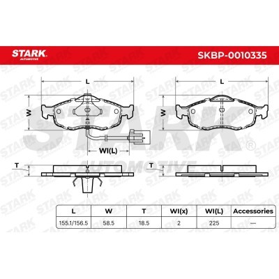 Brake Pads Set Stark SKBP-0010335 SKBP-0010335 - photo 3