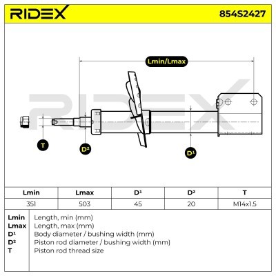 Shock Absorber RIDEX 854S2427 854S2427 - photo 8