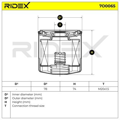 Oil Filter RIDEX 7O0065 7O0065 - photo 6