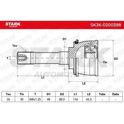 Joint Kit, Drive Shaft Stark SKJK-0200398 SKJK-0200398 - photo 4