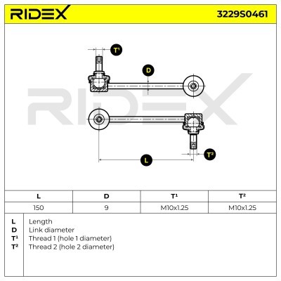Stabilizer Link RIDEX 3229S0461 3229S0461 - photo 7