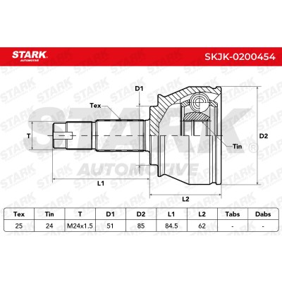 Joint Kit, Drive Shaft Stark SKJK-0200454 SKJK-0200454 - photo 7