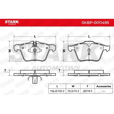 Brake Pads Set Stark SKBP-0011495 SKBP-0011495 - photo 3