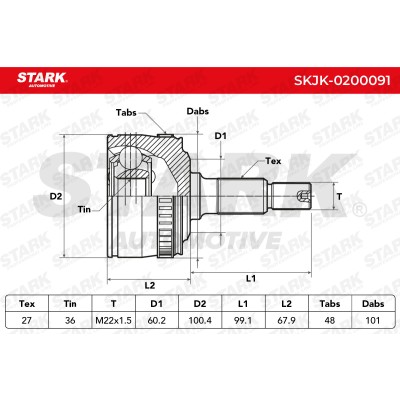 Joint Kit, Drive Shaft Stark SKJK-0200091 SKJK-0200091 - photo 8