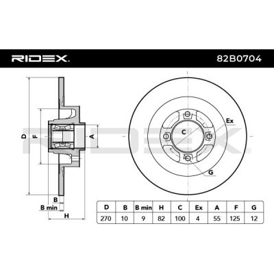 Brake Disc RIDEX 82B0704 82B0704 - photo 4