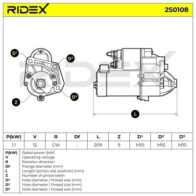 Starter RIDEX 2S0108 2S0108 - photo 6