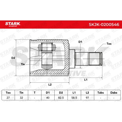 Joint Kit, Drive Shaft Stark SKJK-0200546 SKJK-0200546 - photo 6