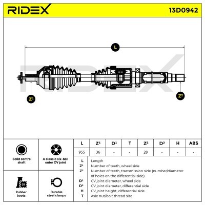 Drive Shaft RIDEX 13D0942 13D0942 - photo 14