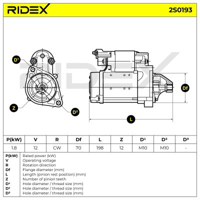 Starter RIDEX 2S0193 2S0193 - photo 6