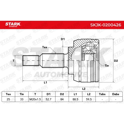Joint Kit, Drive Shaft Stark SKJK-0200426 SKJK-0200426 - photo 6