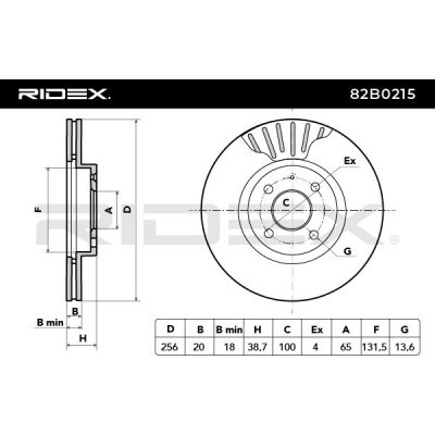 Brake Disc RIDEX 82B0215 82B0215 - photo 5