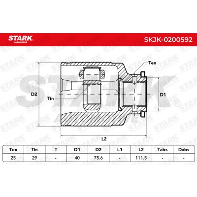 Joint Kit, Drive Shaft Stark SKJK-0200592 SKJK-0200592 - photo 5