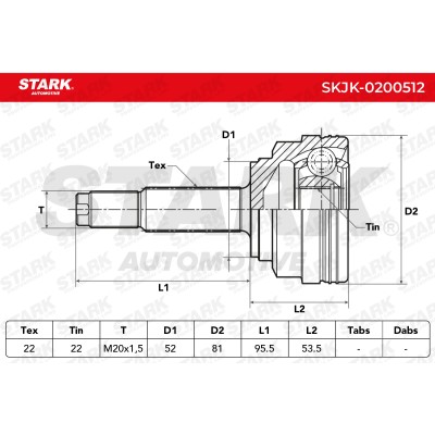 Joint Kit, Drive Shaft Stark SKJK-0200512 SKJK-0200512 - photo 7