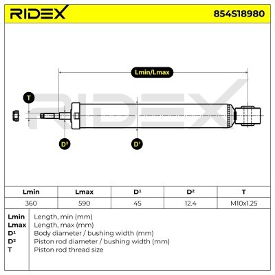 Shock Absorber RIDEX 854S18980 854S18980 - photo 8