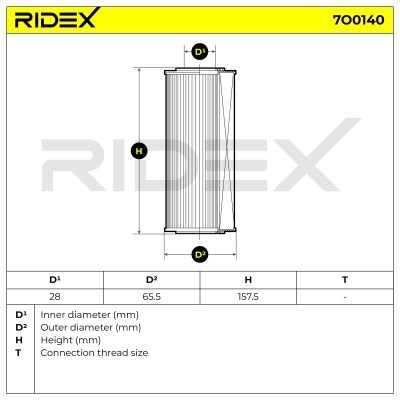 Oil Filter RIDEX 7O0140 7O0140 - photo 4
