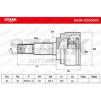 Joint Kit, Drive Shaft Stark SKJK-0200632 SKJK-0200632 - photo 5