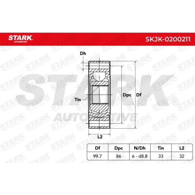 Joint Kit, Drive Shaft Stark SKJK-0200211 SKJK-0200211 - photo 5