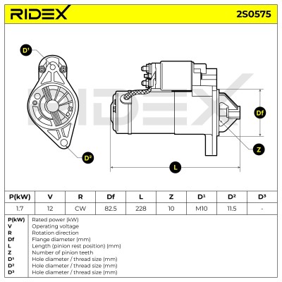 Starter RIDEX 2S0575 2S0575 - photo 6