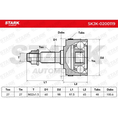Joint Kit, Drive Shaft Stark SKJK-0200119 SKJK-0200119 - photo 7