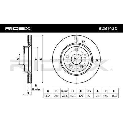 Brake Disc RIDEX 82B1430 82B1430 - photo 5