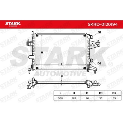Radiator, Engine Cooling Stark SKRD-0120194 SKRD-0120194 - photo 3