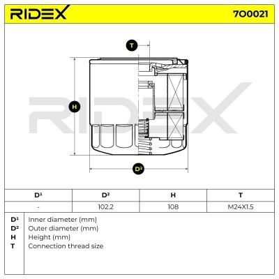 Oil Filter RIDEX 7O0021 7O0021 - photo 6