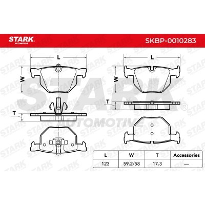 Brake Pads Set Stark SKBP-0010283 SKBP-0010283 - photo 3