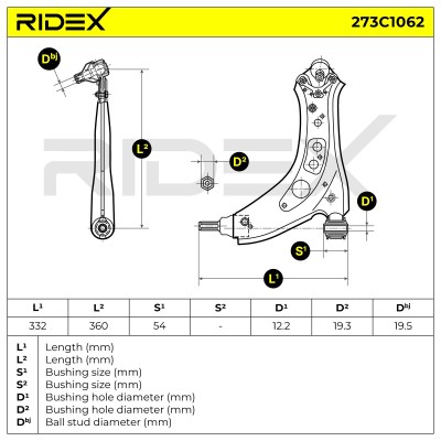 Control Arm RIDEX 273C1062 273C1062 - photo 7