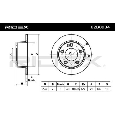 Brake Disc RIDEX 82B0984 82B0984 - photo 3