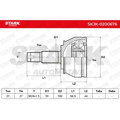 Joint Kit, Drive Shaft Stark SKJK-0200676 SKJK-0200676 - photo 7
