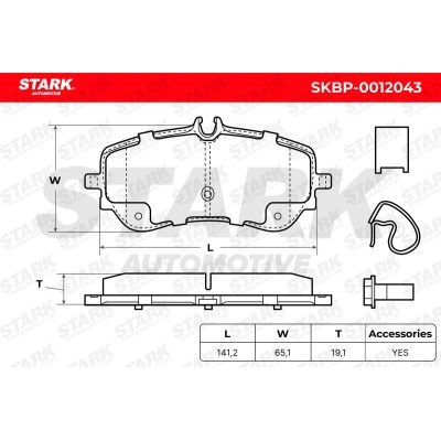 Brake Pads Set Stark SKBP-0012043 SKBP-0012043 - photo 5