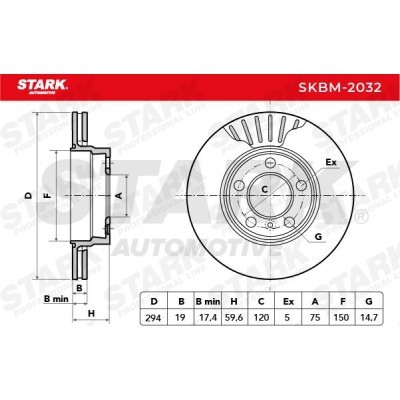Brake Disc Stark SKBM-2032 SKBM-2032 - photo 5