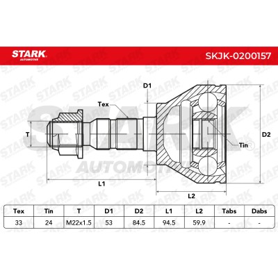 Joint Kit, Drive Shaft Stark SKJK-0200157 SKJK-0200157 - photo 4