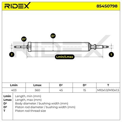 Shock Absorber RIDEX 854S0798 854S0798 - photo 4