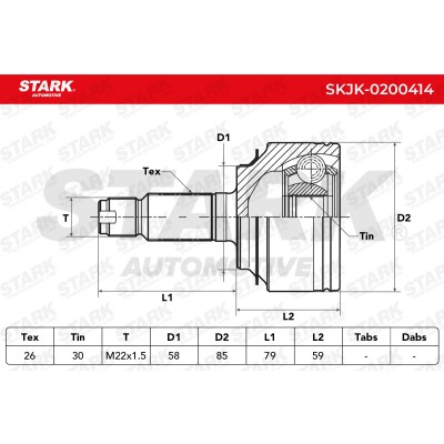 Joint Kit, Drive Shaft Stark SKJK-0200414 SKJK-0200414 - photo 4