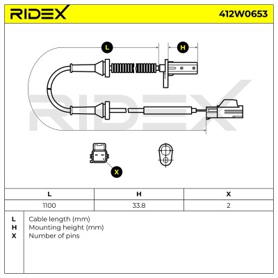 ABS Sensor RIDEX 412W0653 412W0653 - photo 7