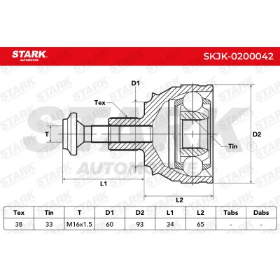 Joint Kit, Drive Shaft Stark SKJK-0200042 SKJK-0200042 - photo 4
