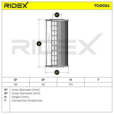 Oil Filter RIDEX 7O0034 7O0034 - photo 5