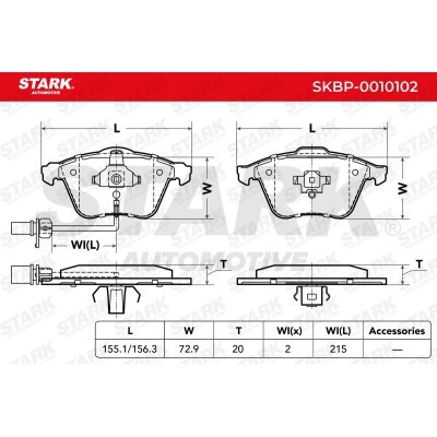 Brake Pads Set Stark SKBP-0010102 SKBP-0010102 - photo 3