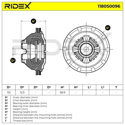 Strut Support Bearing Front RIDEX 1180S0096 1180S0096 - photo 4