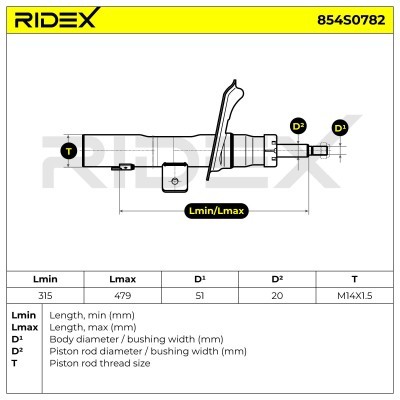 Shock Absorber RIDEX 854S0782 854S0782 - photo 6